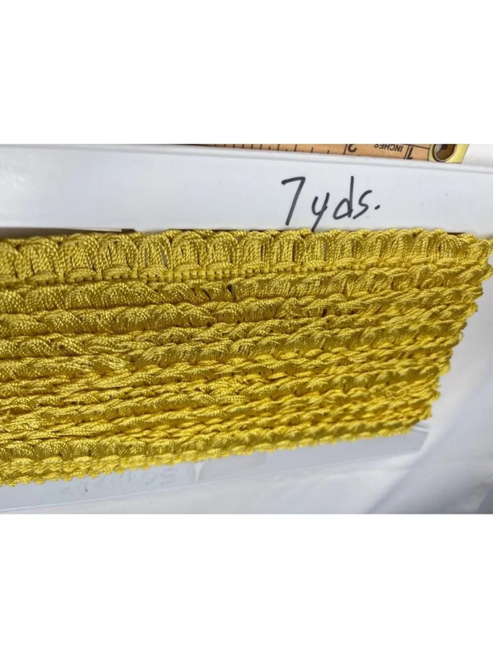 Yellow Braided Loop Trim 7 yards Decorative Ribbon Craft Supplies